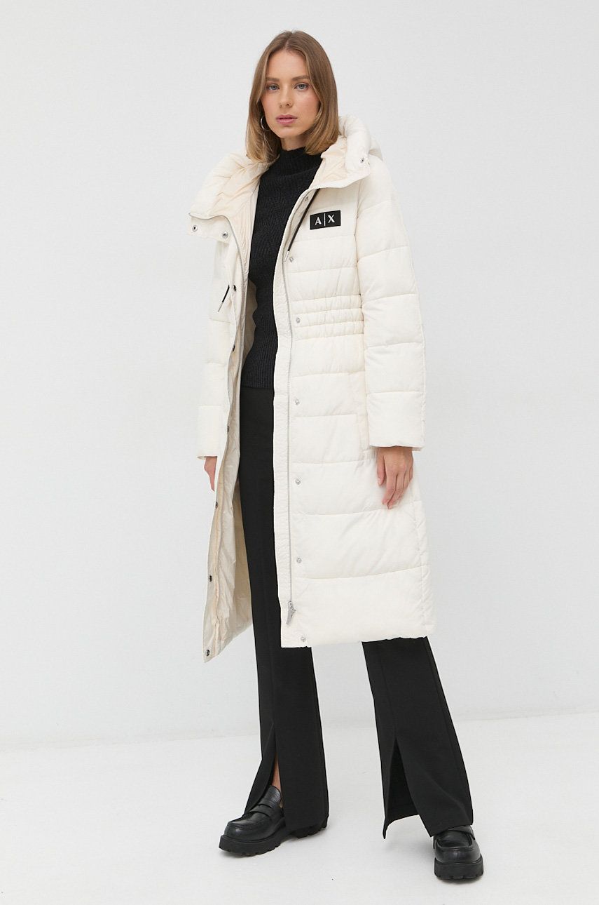 Armani Exchange geaca femei, culoarea bej, de iarna 2023 ❤️ Pret Super answear imagine noua 2022