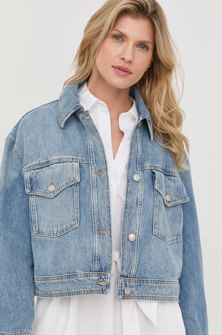 

Джинсовая куртка BOSS женская переходная oversize