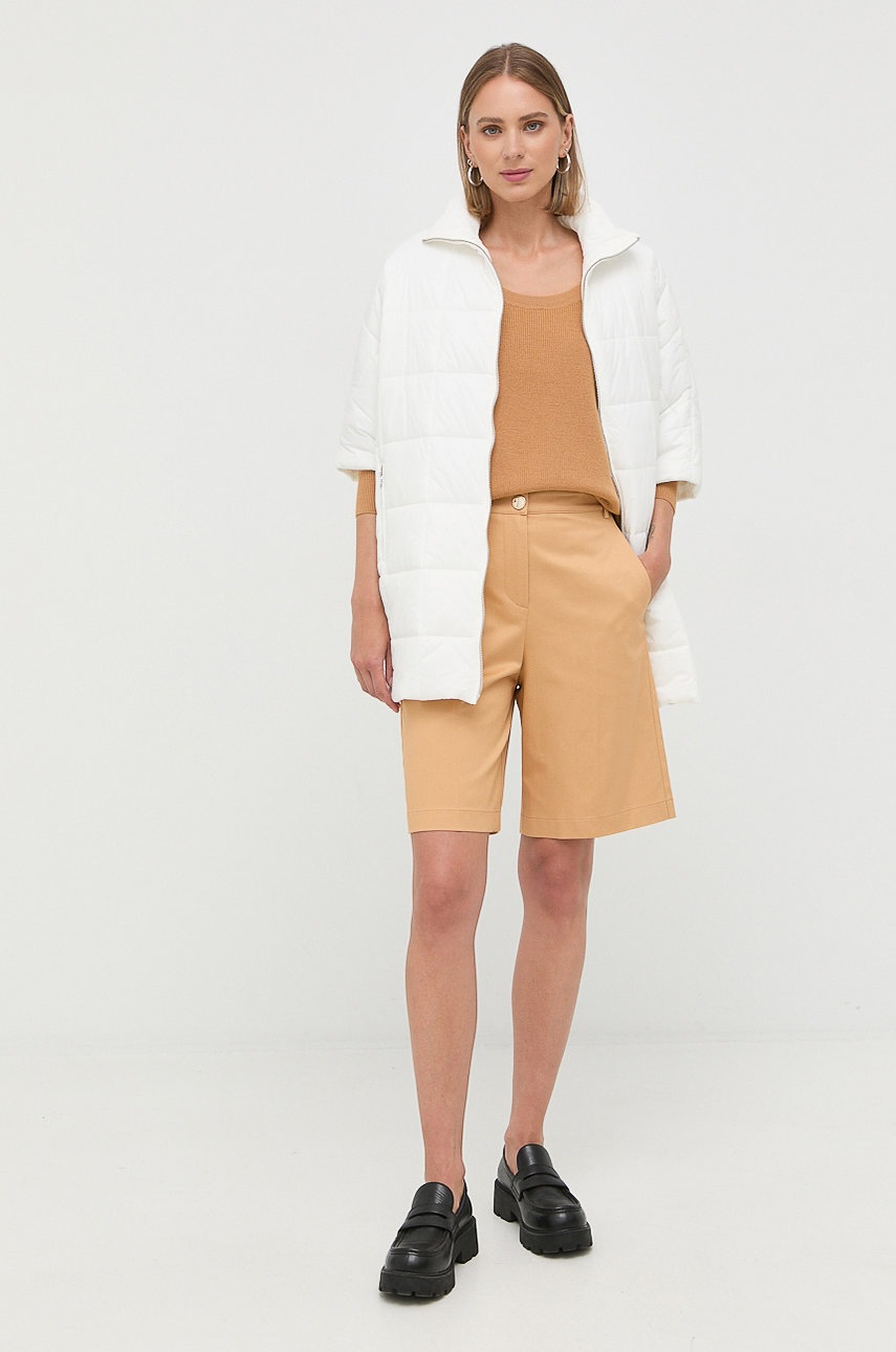 

Куртка Patrizia Pepe жіноча колір білий перехідна oversize