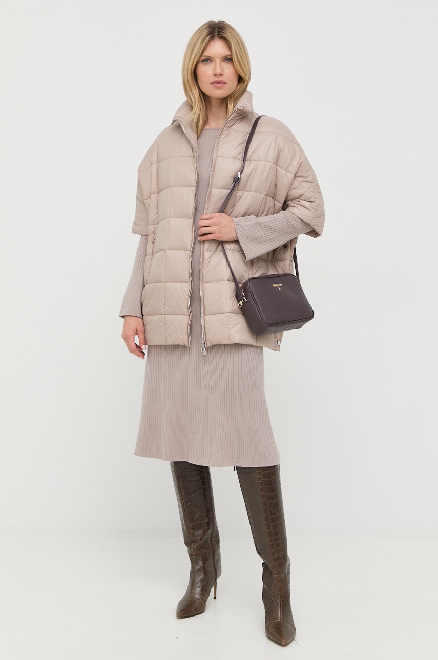 

Куртка Patrizia Pepe женская цвет бежевый переходная oversize