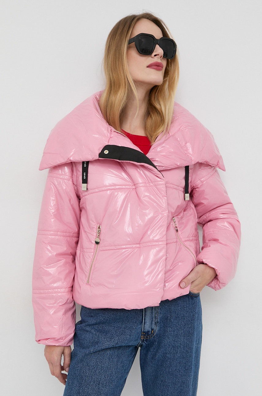

Куртка Liu Jo женская цвет розовый переходная oversize