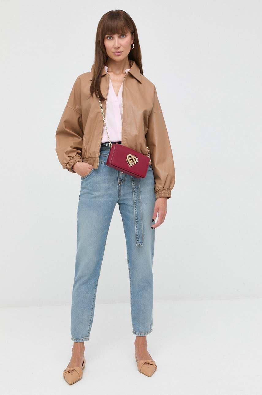 

Куртка Twinset женская цвет бежевый переходная oversize