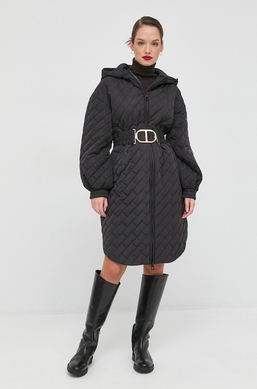

Куртка Twinset женская цвет чёрный переходная oversize