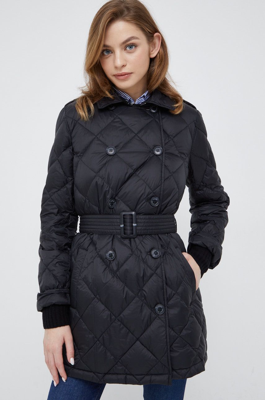 Lauren Ralph Lauren kurtka puchowa damska kolor czarny przejściowa