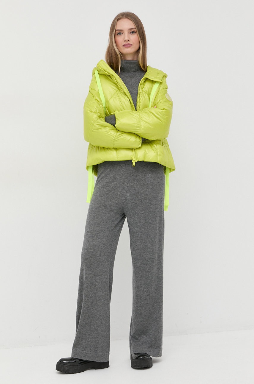 

Куртка Twinset жіноча колір зелений зимова oversize