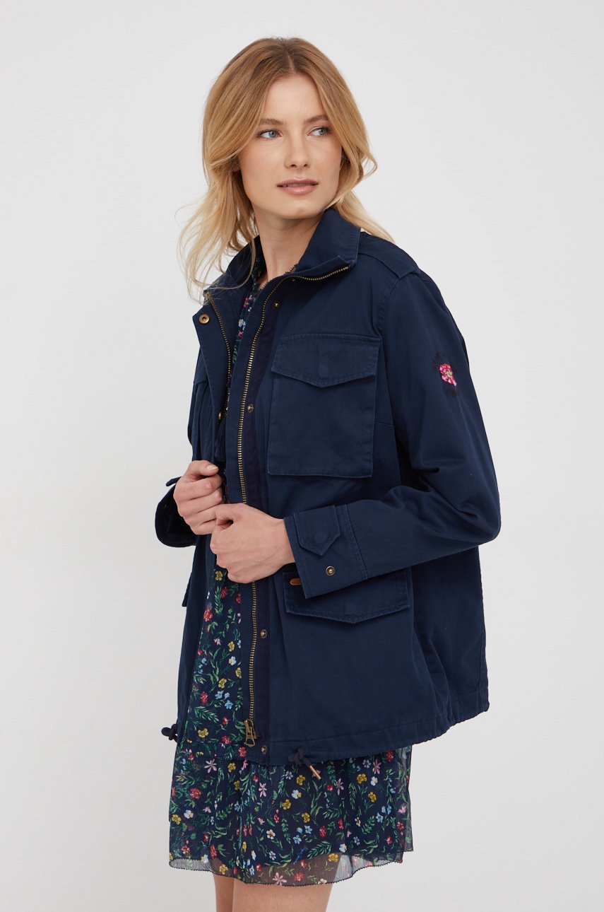 

Куртка Pepe Jeans жіноча колір синій перехідна