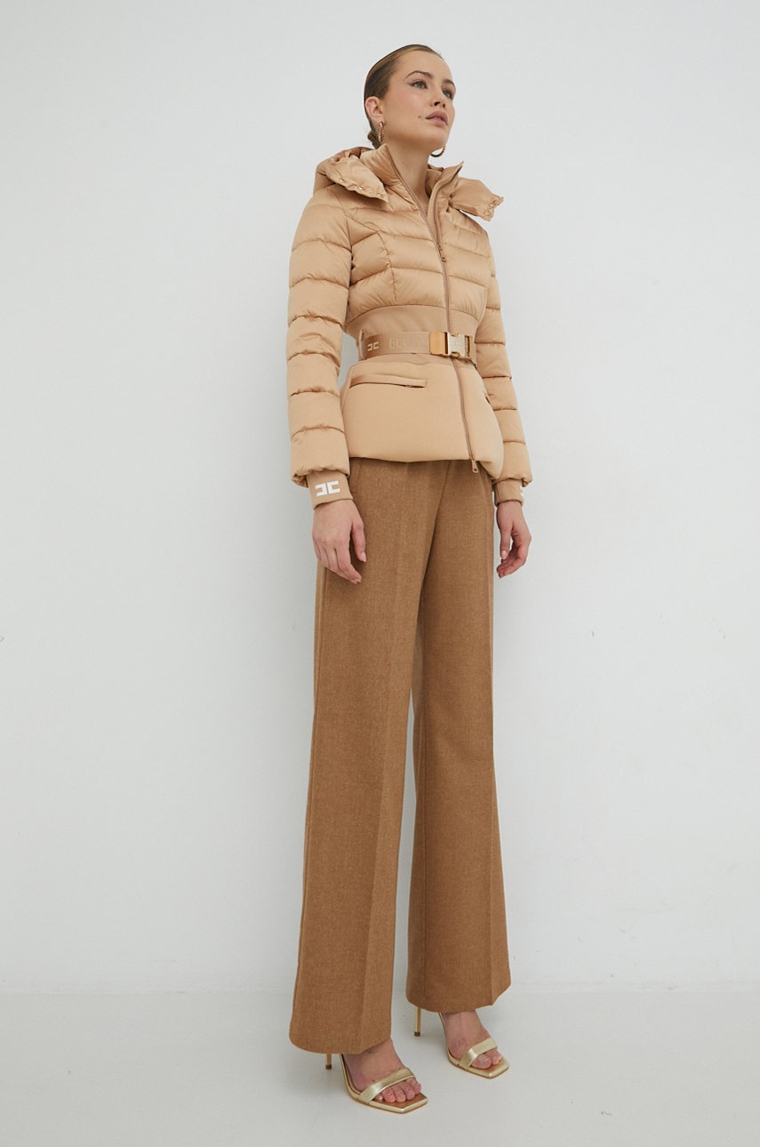 

Куртка Elisabetta Franchi жіноча колір коричневий зимова