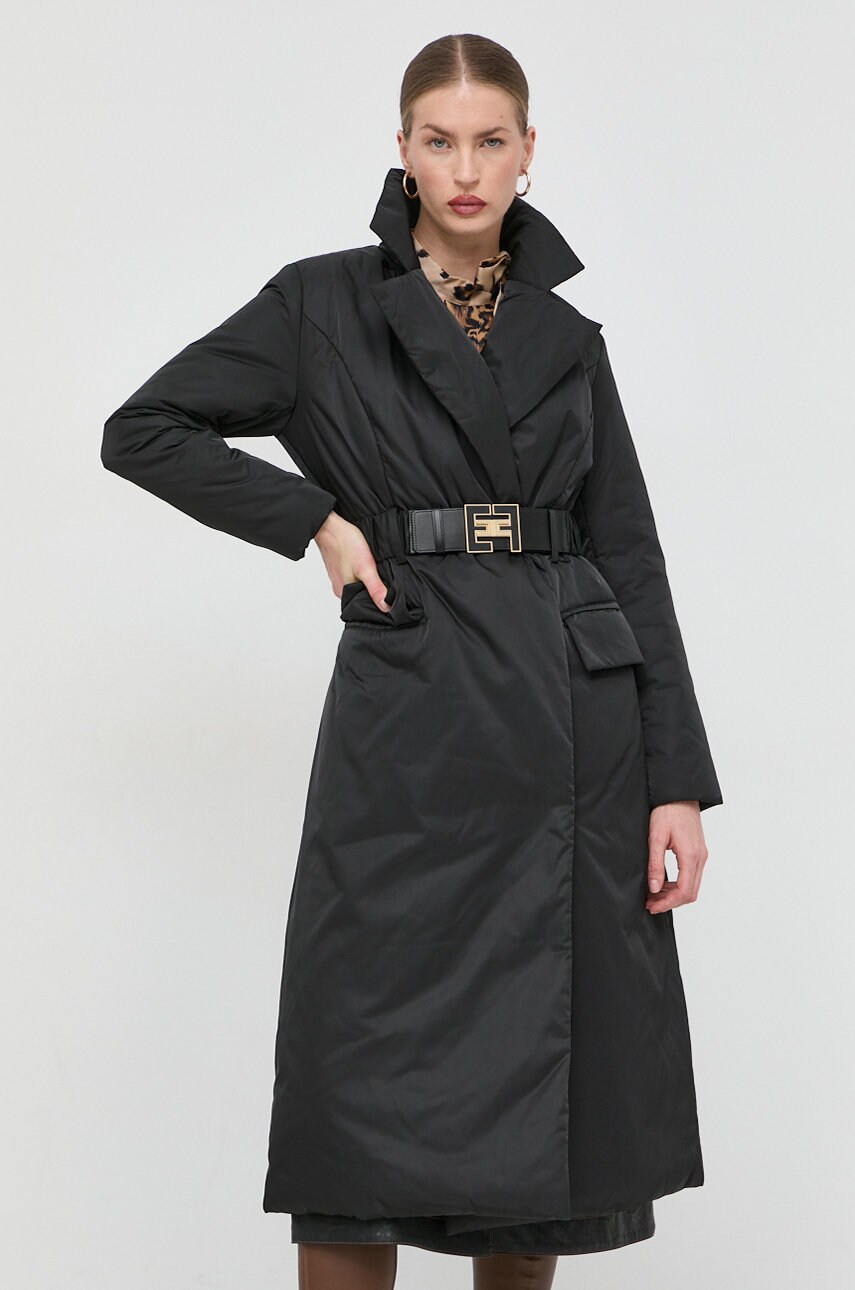 

Куртка Elisabetta Franchi женская цвет чёрный зимняя