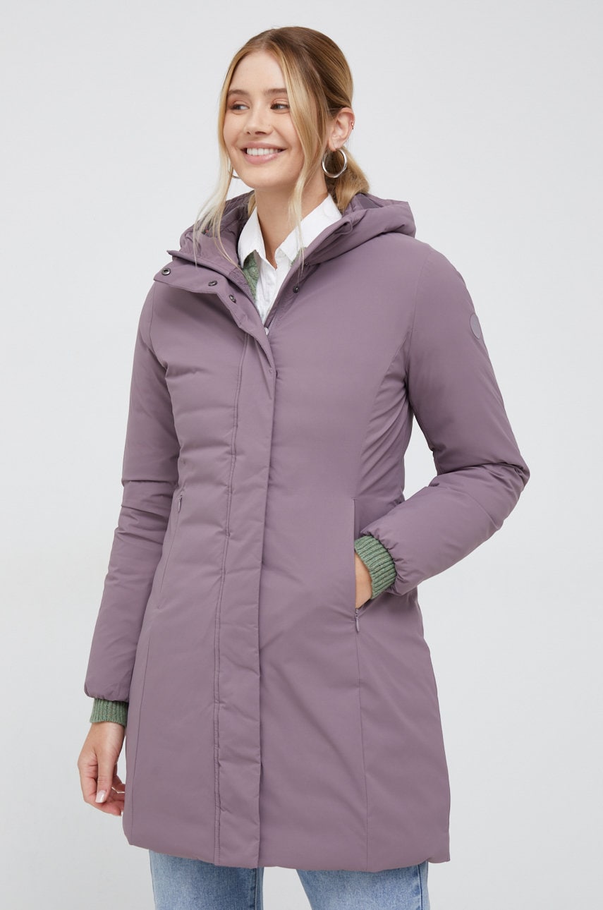 Save the duck geaca femei, culoarea violet, de iarna