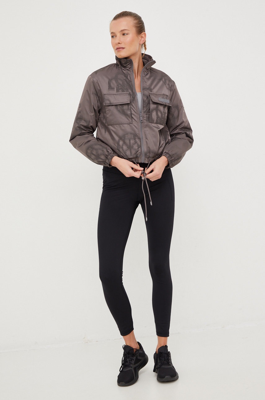 

Куртка Guess жіноча колір коричневий зимова oversize