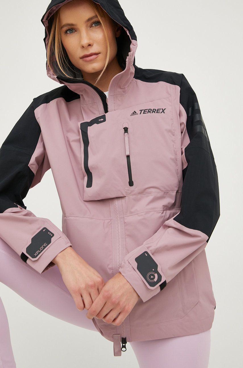 adidas TERREX jacheta de exterior Xploric culoarea violet, de tranzitie adidas imagine noua