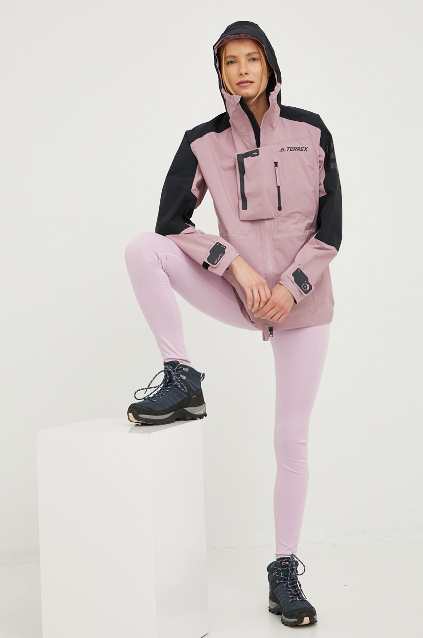 

Куртка outdoor adidas TERREX Xploric колір фіолетовий перехідна