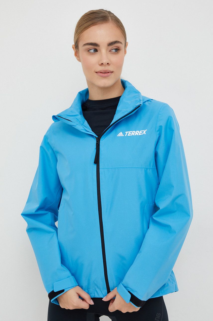 Nepromokavá bunda adidas TERREX Multi dámská - modrá -  Materiál č. 1: 100 % Recyklovaný polyes