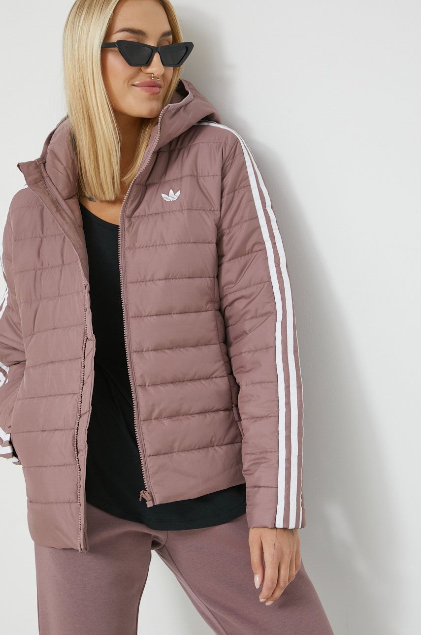 Adidas Originals Geaca Femei, Culoarea Roz, De Tranzitie