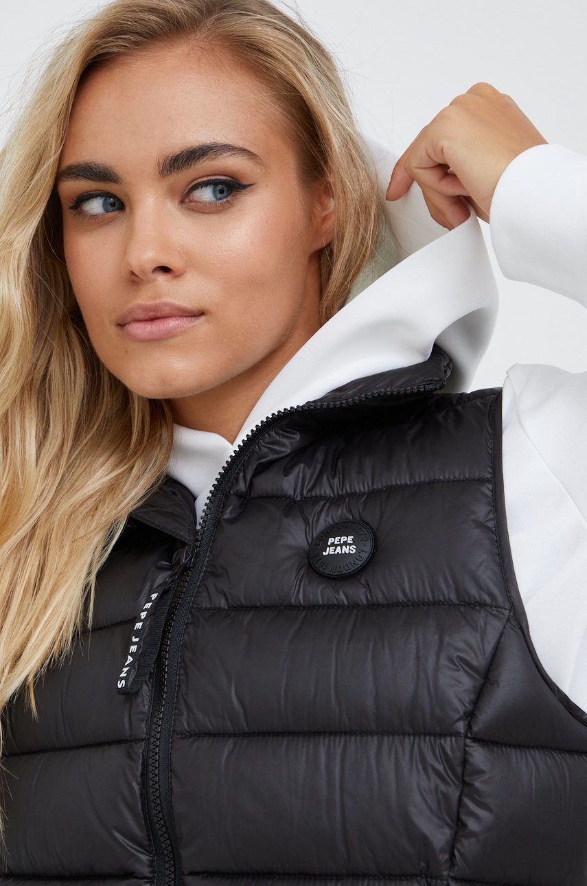 

Елек Pepe Jeans дамски в черно с преходна изолация, Черен