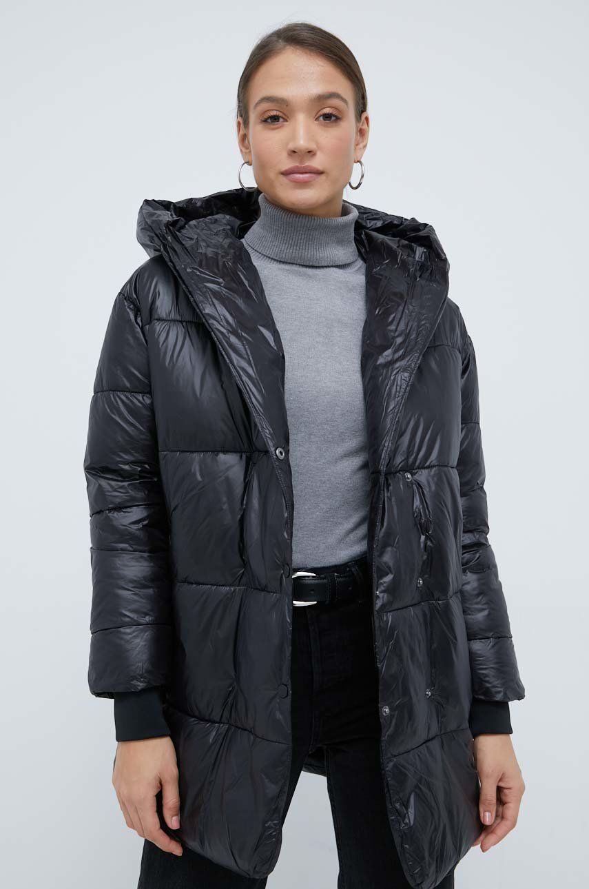 Pepe Jeans geaca Apple femei, culoarea negru, de iarna, oversize Pret Mic answear.ro imagine noua gjx.ro