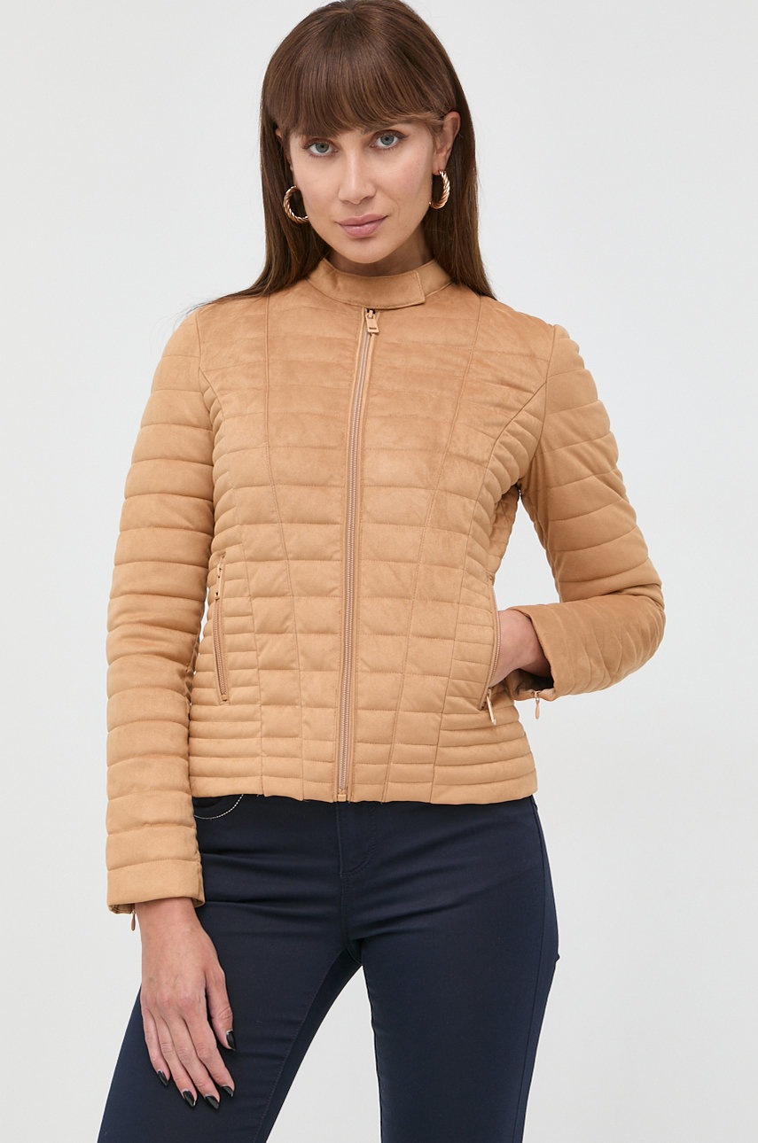 

Куртка Guess жіноча колір бежевий перехідна