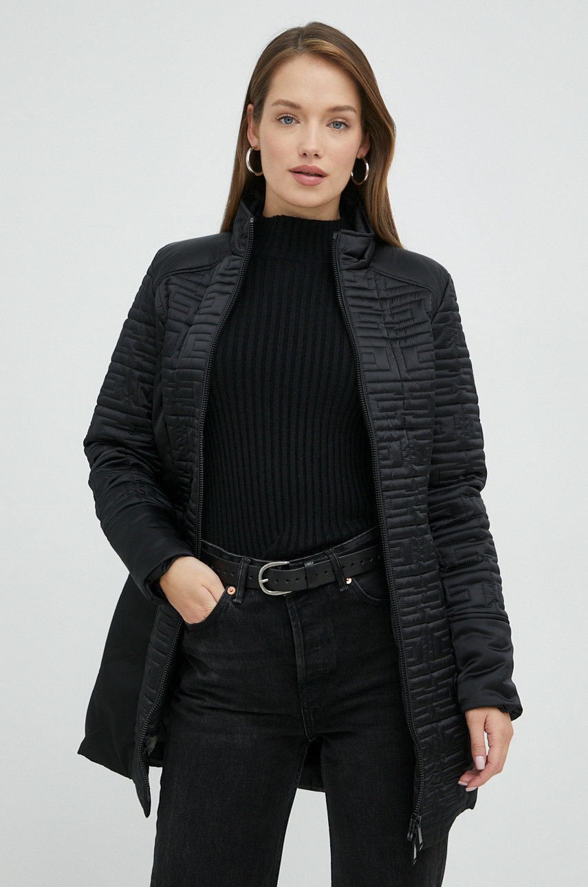 

Куртка Guess жіноча колір чорний перехідна