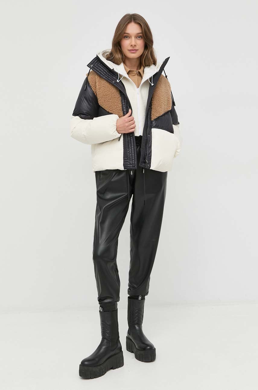 

Капюшон с примесью шерсти Max Mara Leisure цвет белый переходной