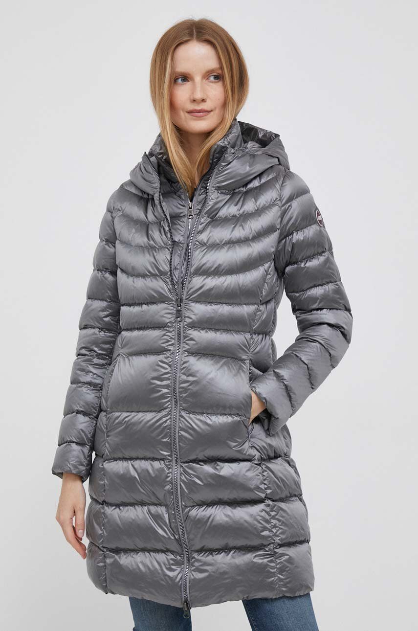 E-shop Péřová bunda Colmar dámská, šedá barva, přechodná
