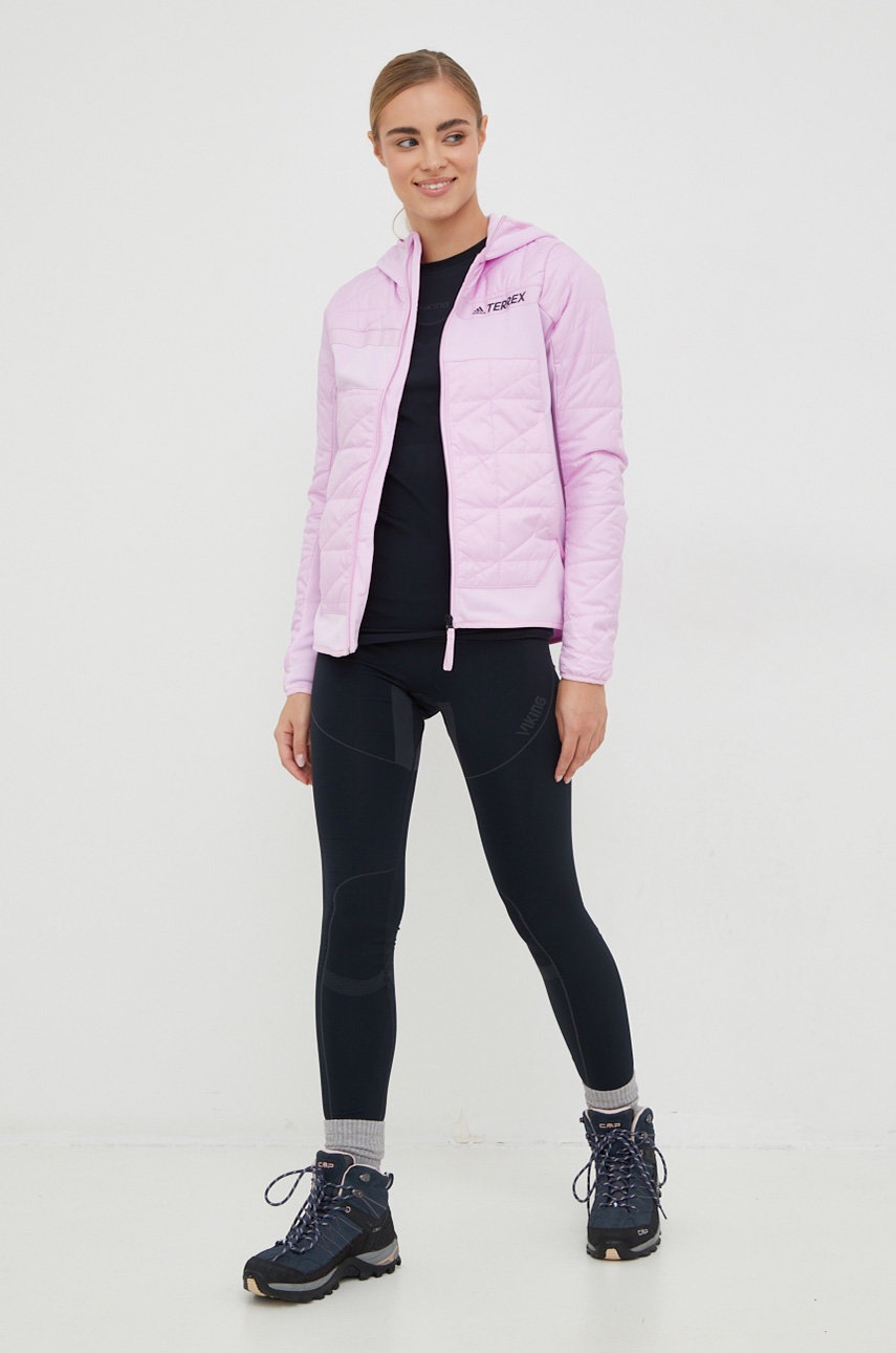 

Спортивна куртка adidas TERREX Multi Hybrid колір рожевий