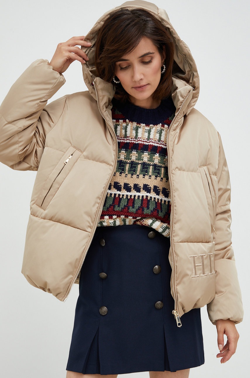 

Пухено яке Tommy Hilfiger в бежово със зимна изолация, Бежов