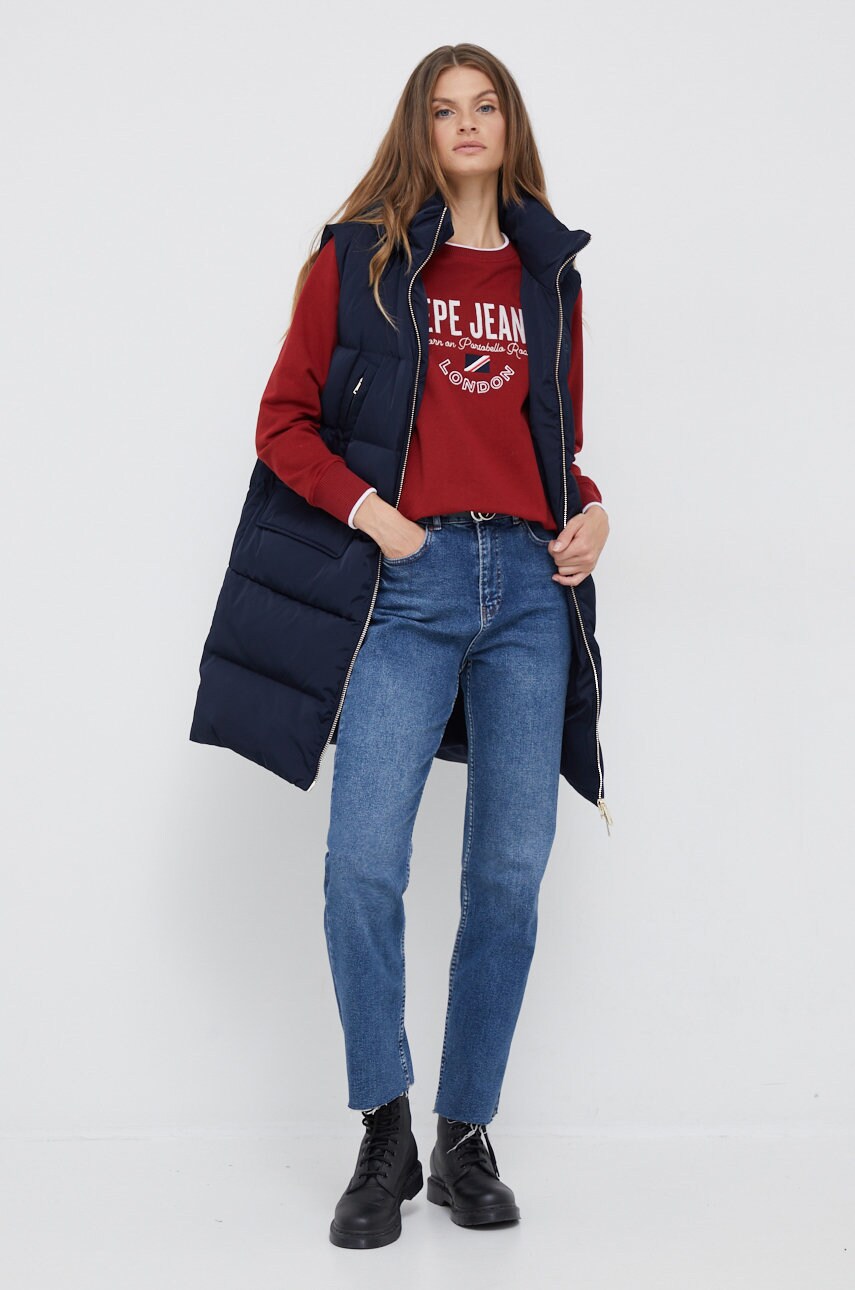 

Пуховая безрукавка Tommy Hilfiger женский цвет синий зимний