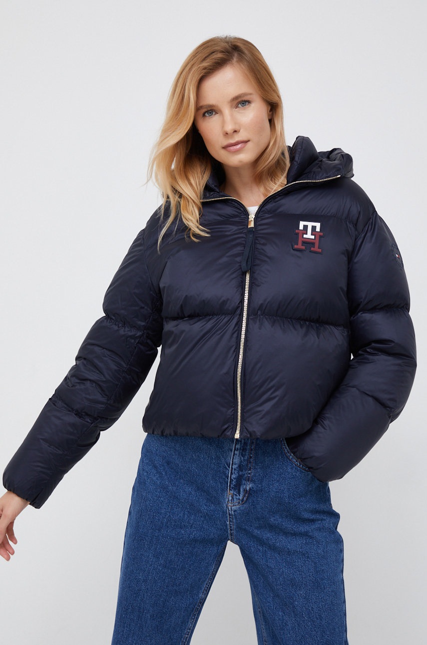 

Пуховая куртка Tommy Hilfiger женская цвет синий зимняя