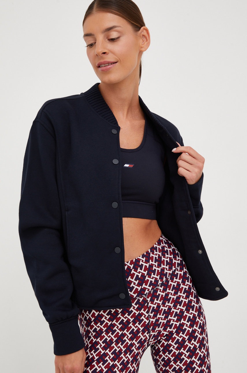 

Суичър Tommy Hilfiger в тъмносиньо с изчистен дизайн, Тъмносин
