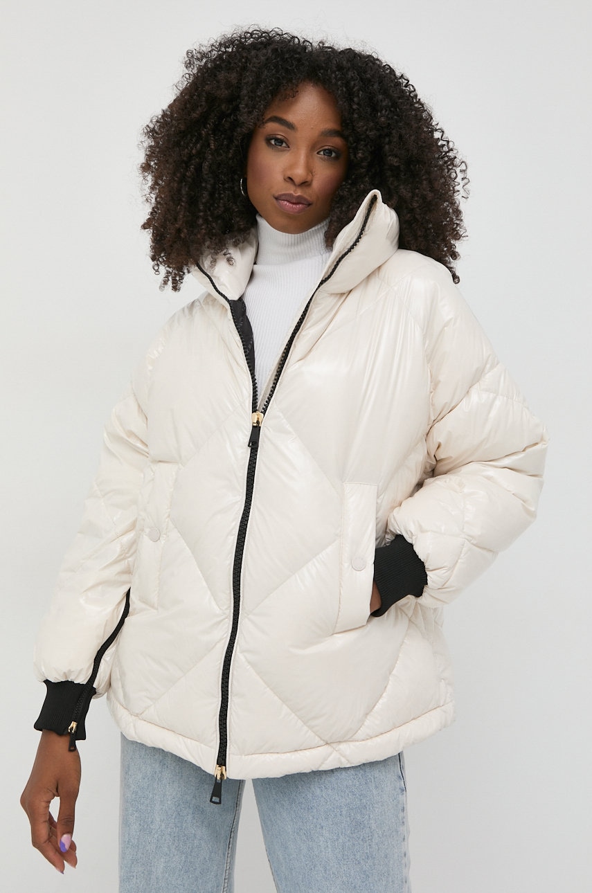 Weekend max mara geaca de puf femei, culoarea bej, de iarna