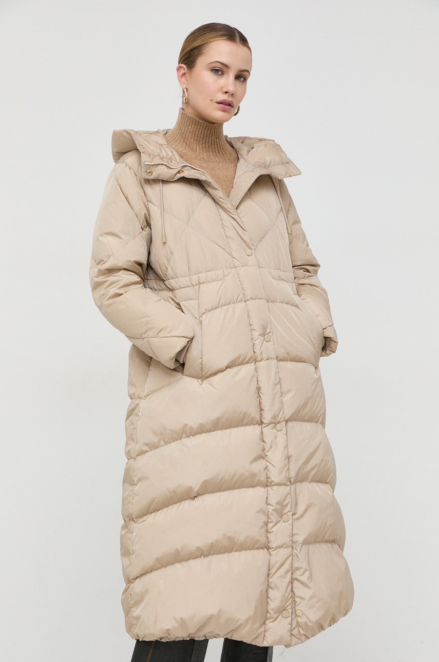 

Пуховая куртка Weekend Max Mara женская цвет бежевый зимняя