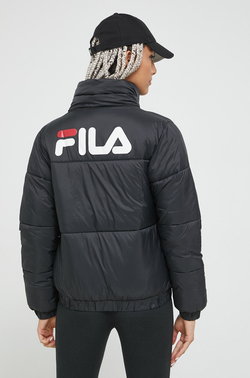 

Куртка Fila жіноча колір чорний зимова
