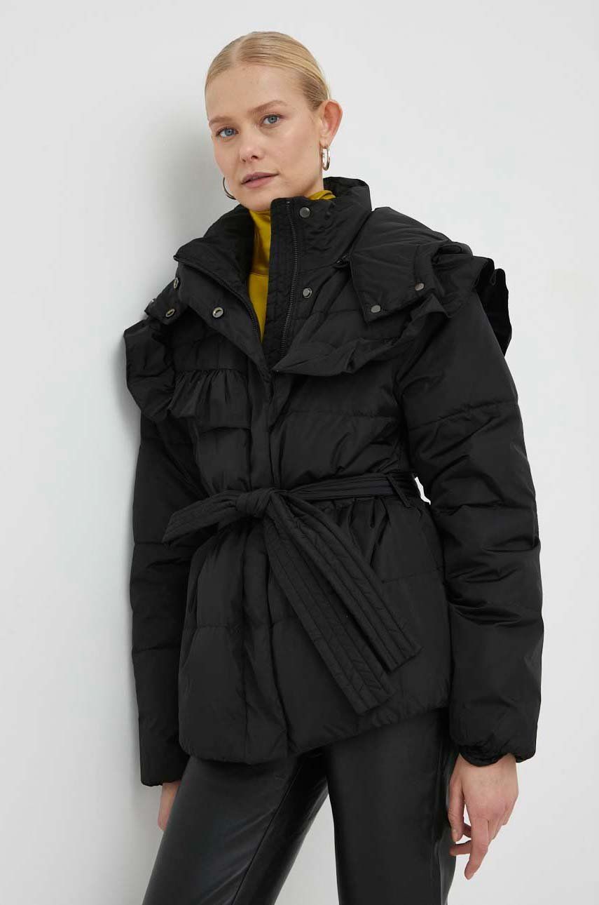 Bruuns Bazaar geaca de puf femei, culoarea negru, de iarna answear.ro imagine noua gjx.ro