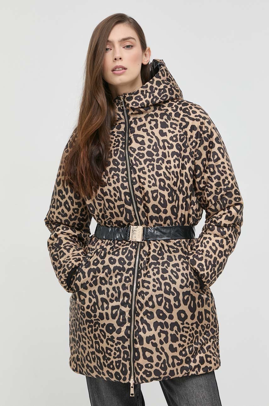 

Двусторонняя куртка Liu Jo женская цвет чёрный зимняя oversize