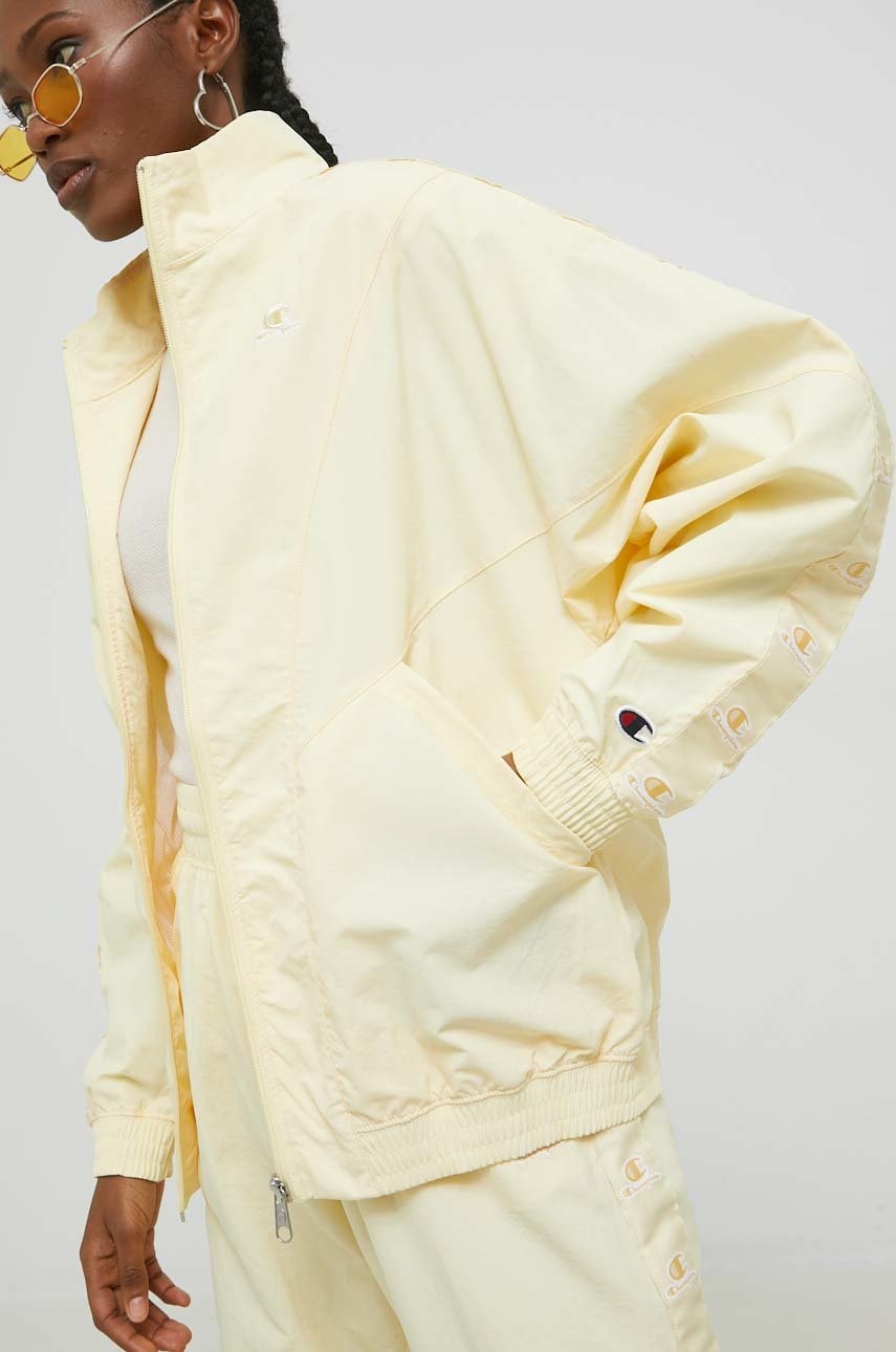 Champion geaca femei, culoarea galben, de tranzitie