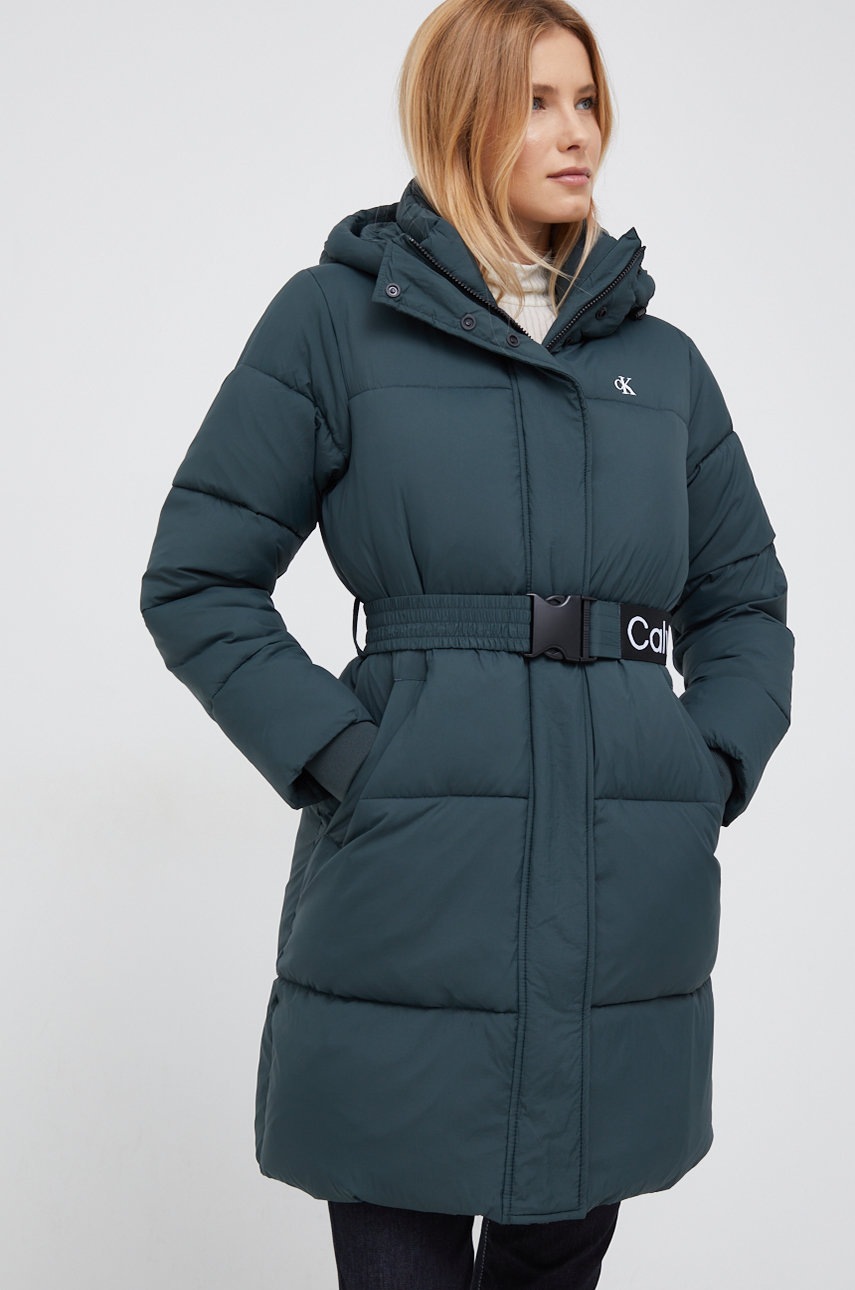 

Яке Calvin Klein Jeans в зелено със зимна изолация, Зелен