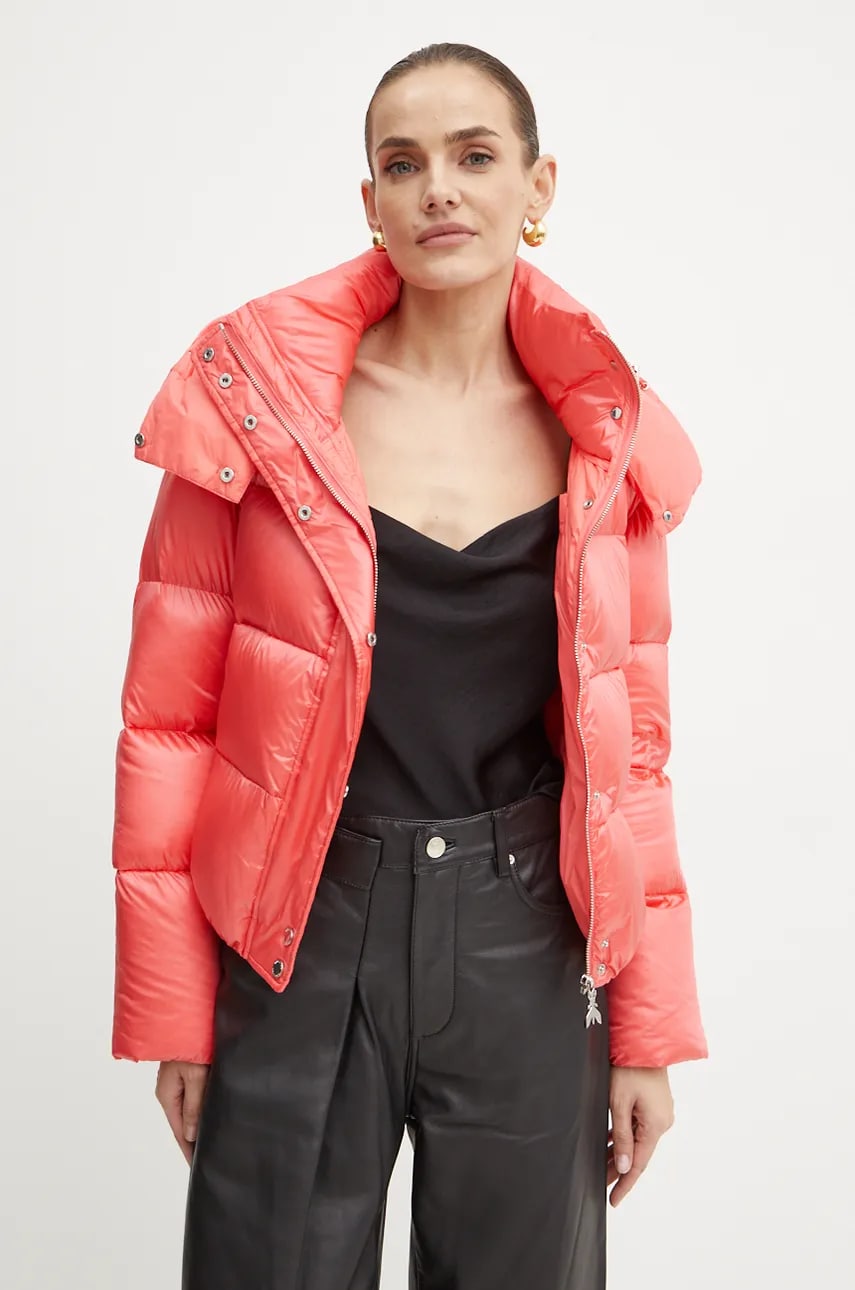 Patrizia Pepe kurtka puchowa damska kolor pomarańczowy 2O0050.A9M0