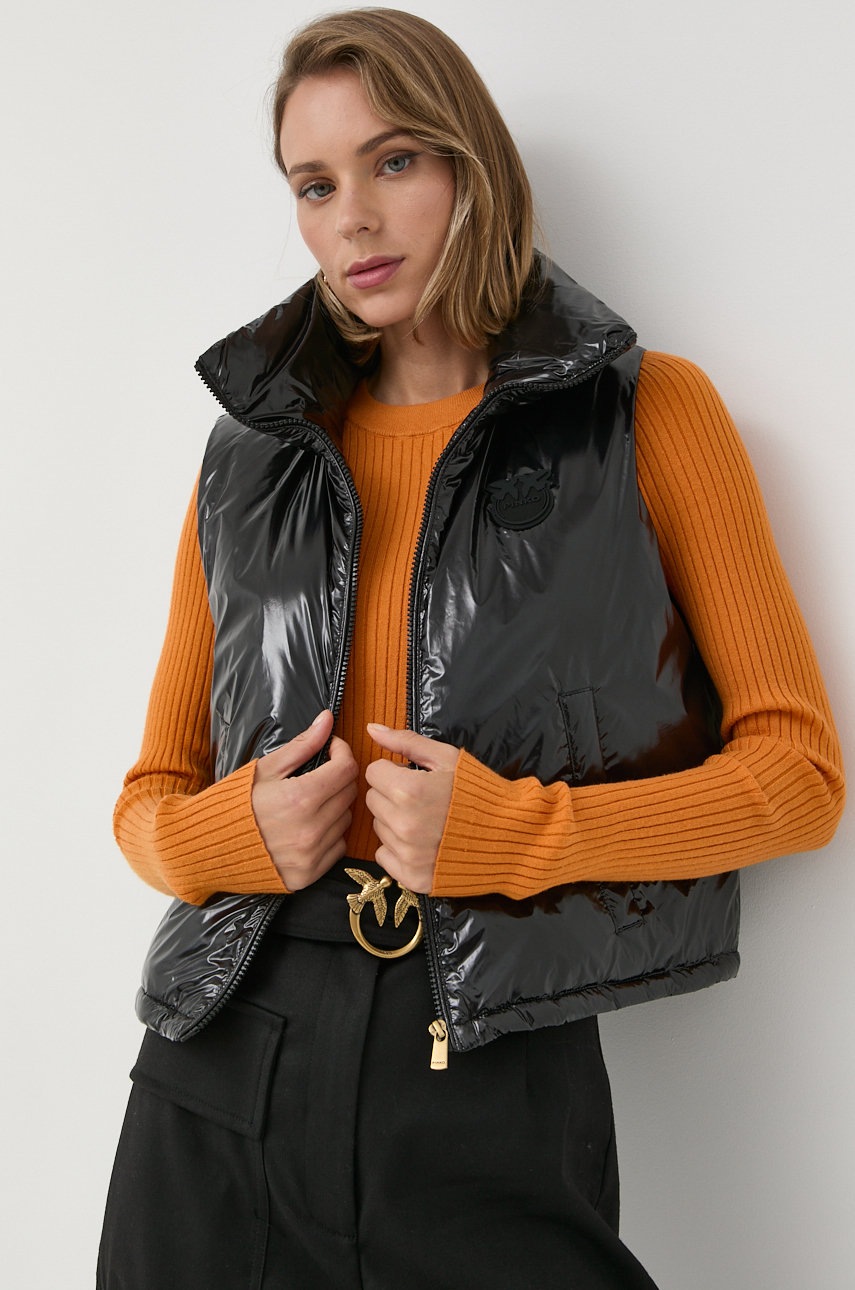 

Елек Pinko дамски в черно със зимна изолация, Черен