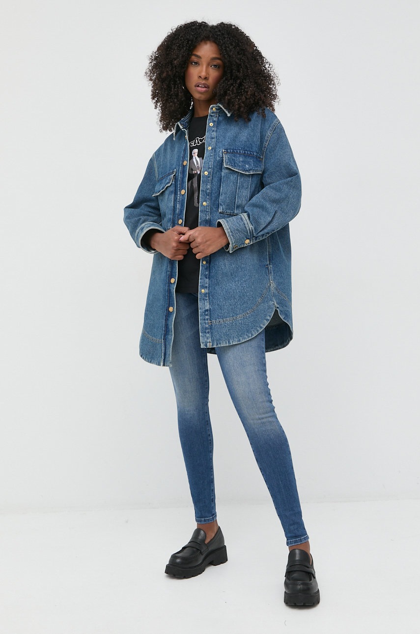 

Джинсова куртка Pinko жіноча перехідна oversize