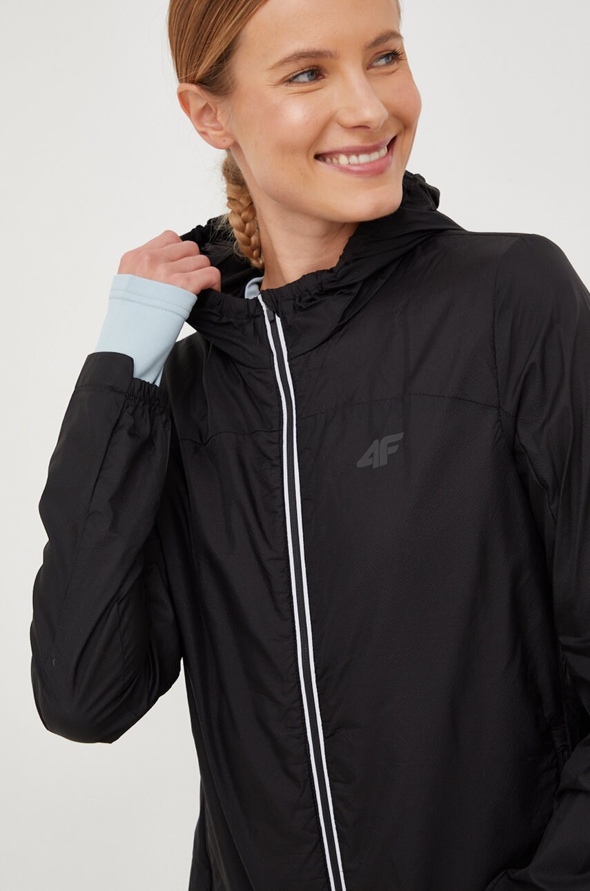 4f windbreaker culoarea negru