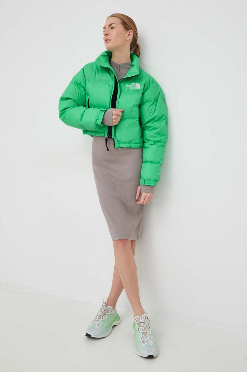 

Пухова куртка The North Face WOMEN’S NUPTSE SHORT JACKET жіноча колір зелений зимова