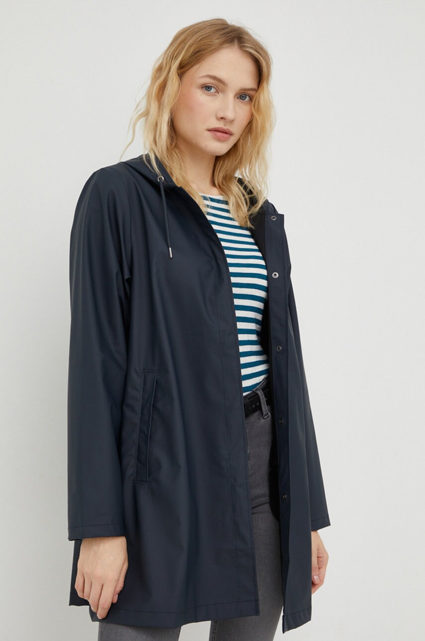 

Куртка Rains 18340 A-line Jacket женская цвет синий переходная