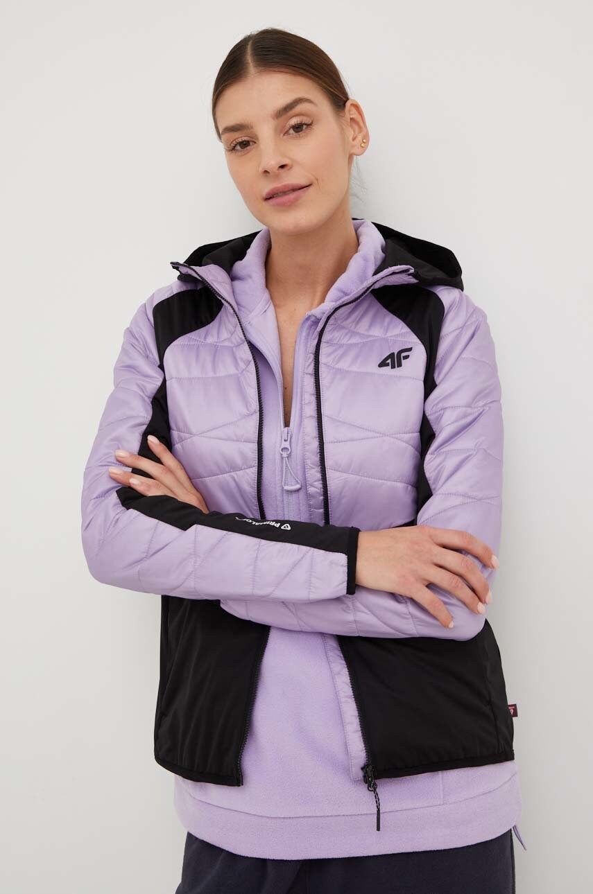 4f geaca sport culoarea violet