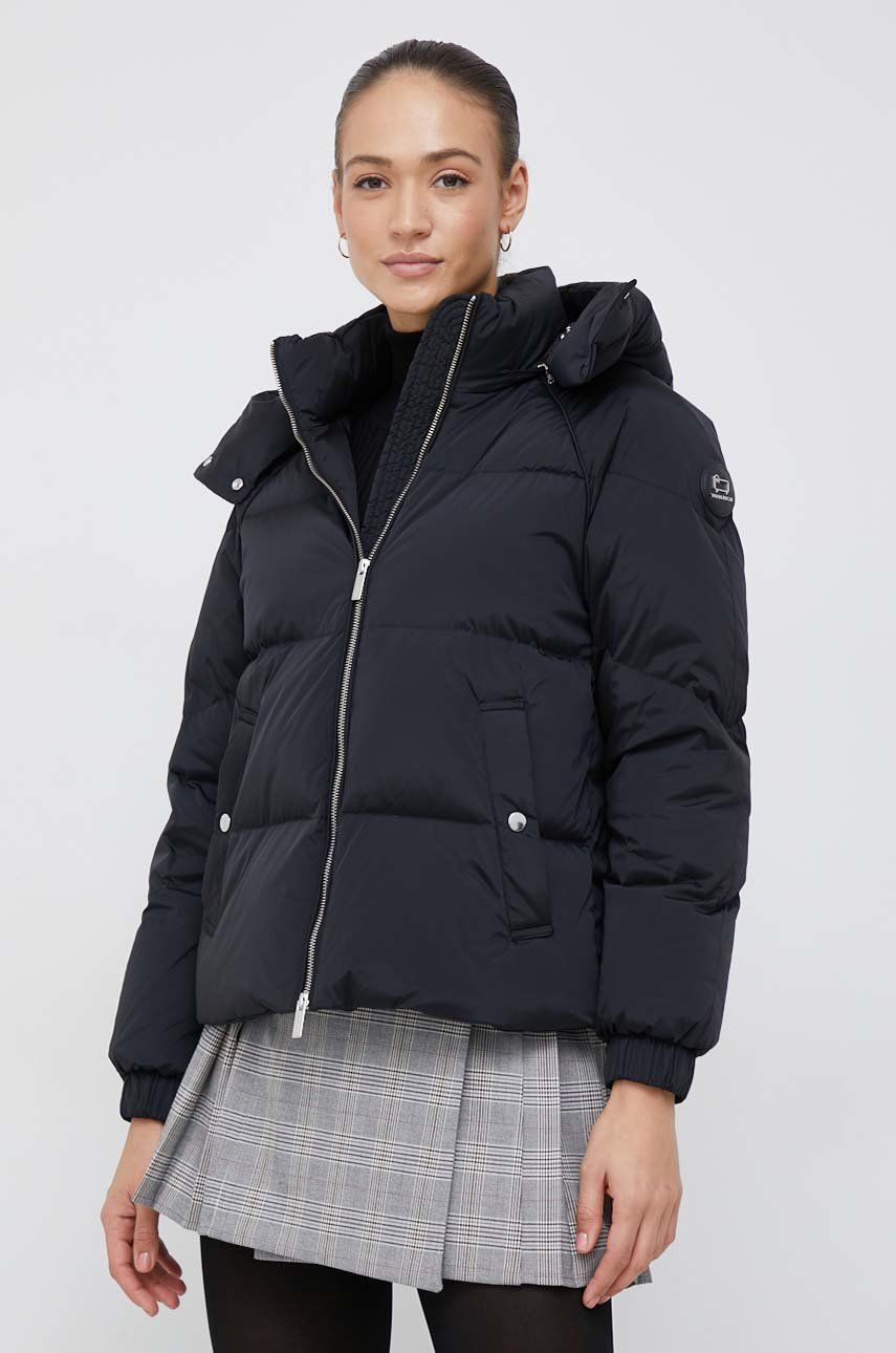 Woolrich geaca de puf Alsea femei, culoarea negru, de iarna