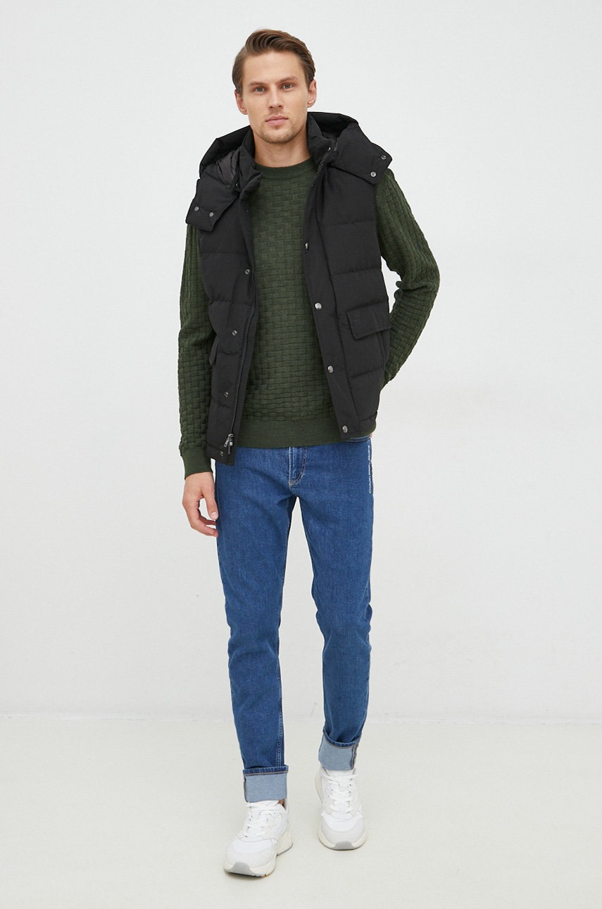 

Безрукавка Woolrich жіночий колір чорний зимовий