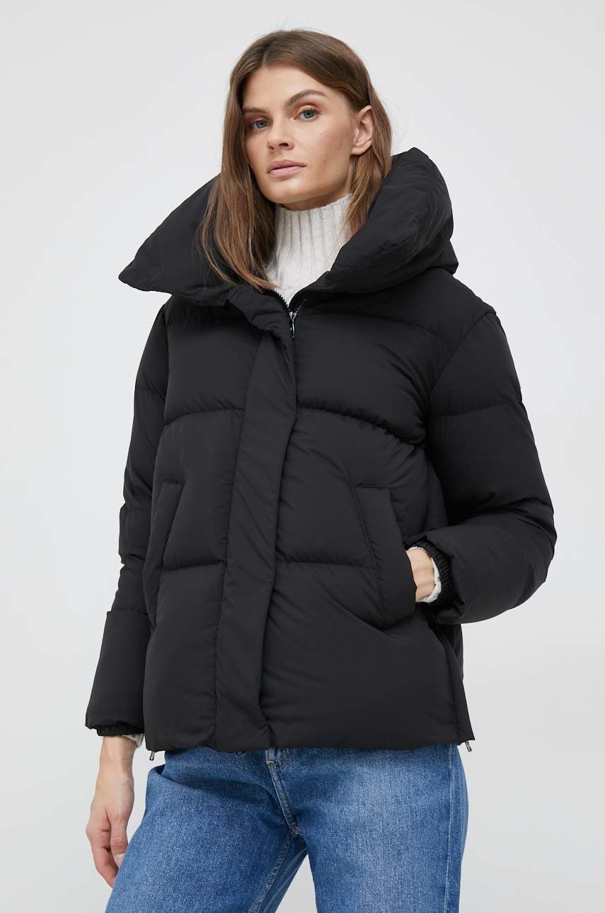 Péřová bunda Hetrego dámská, černá barva, zimní - černá -  Hlavní materiál: 100 % Polyester