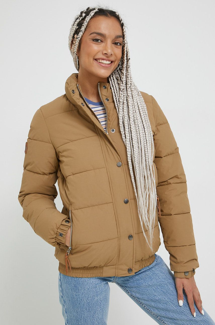 Superdry geaca femei, culoarea maro, de iarna answear.ro imagine noua