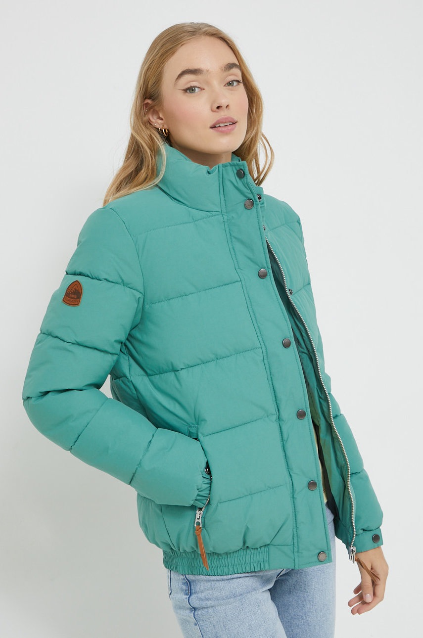 

Куртка Superdry жіноча колір зелений зимова