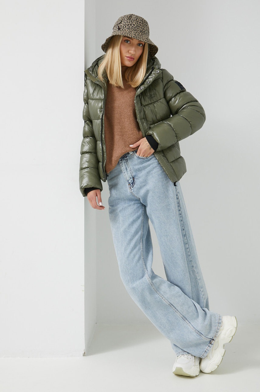 

Куртка Superdry жіноча колір зелений зимова