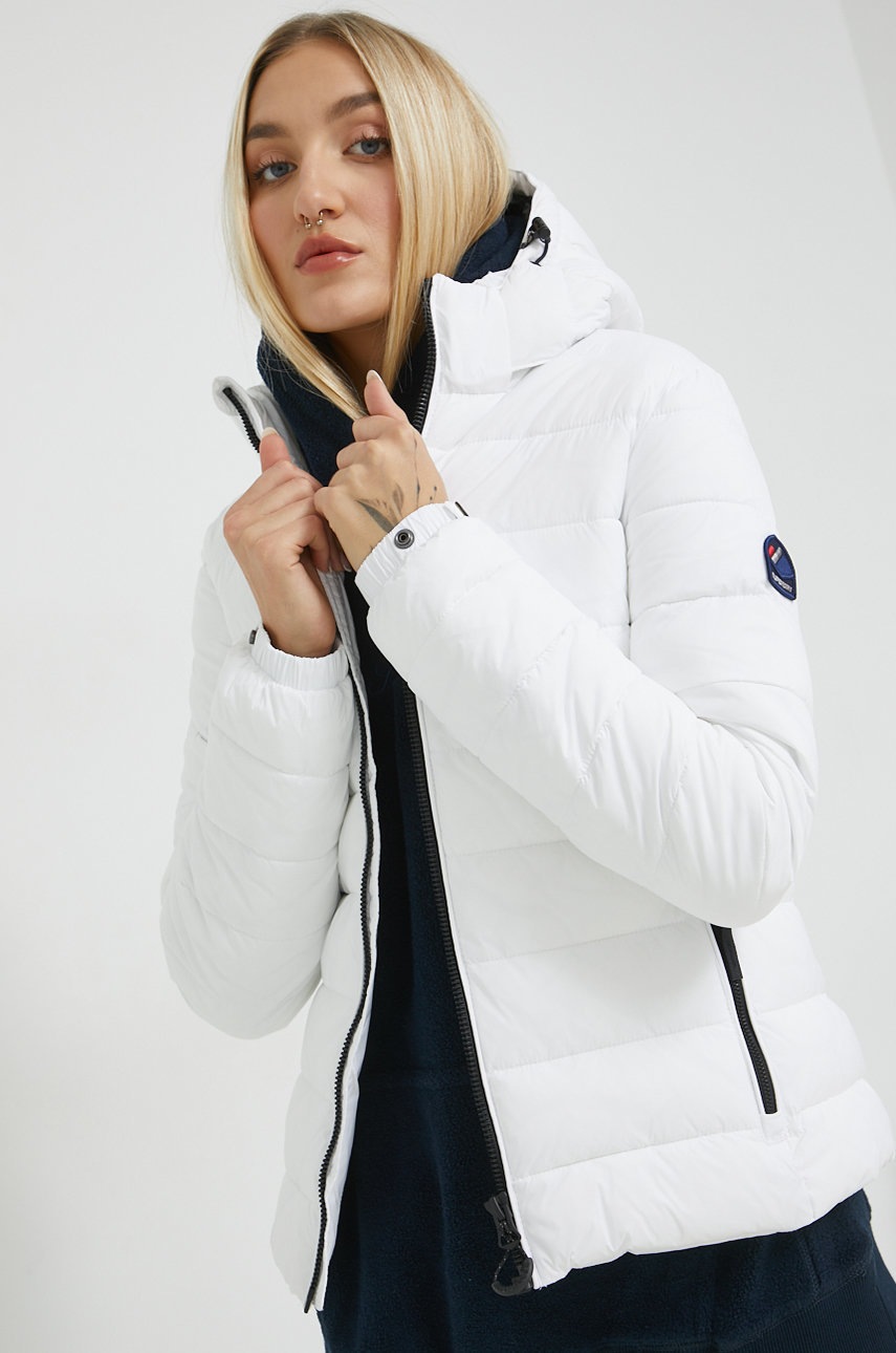 

Яке Superdry в бяло с преходна изолация, Бял